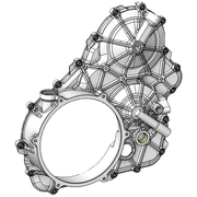 Aluminijsko kućište motora desno s titanskim vijcima Motocorse Ducati Panigale V4/S (25-26) 