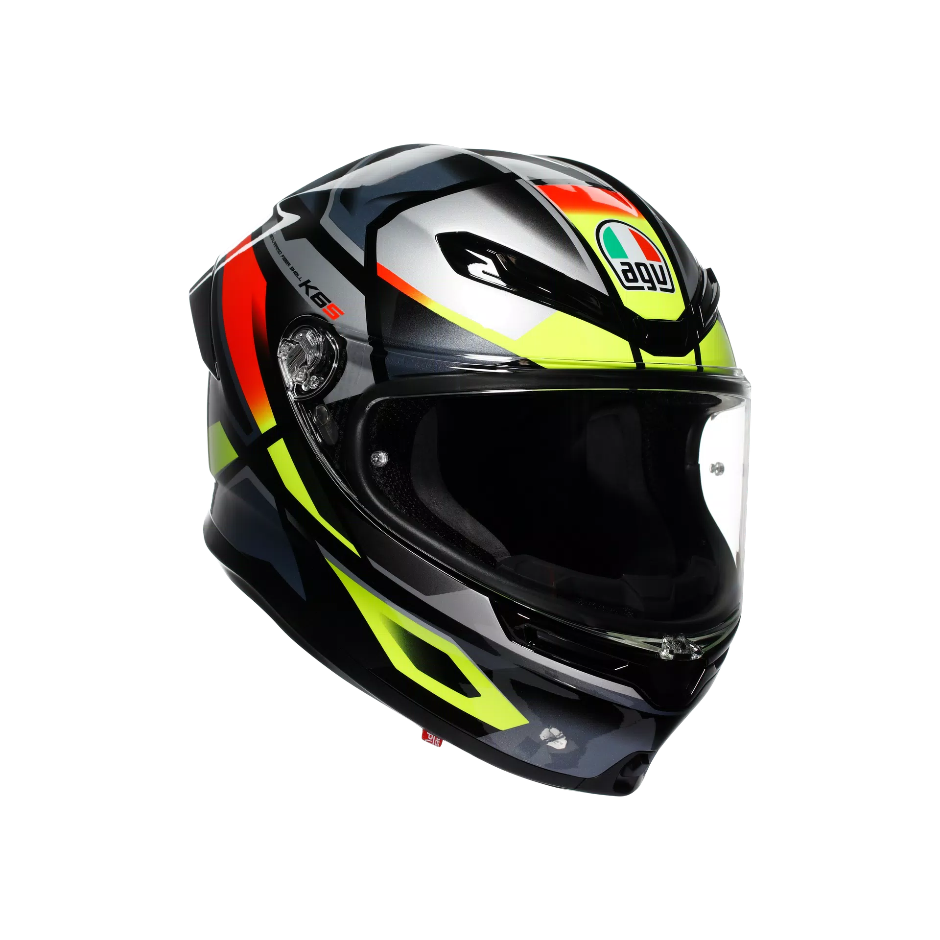 AGV K6 S kaciga Erazer Crna/Crvena/Žuta Fluo | 2118395001026 