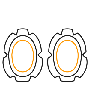 1x Klizači za koljena Flag Series Manx crvena Otok Man