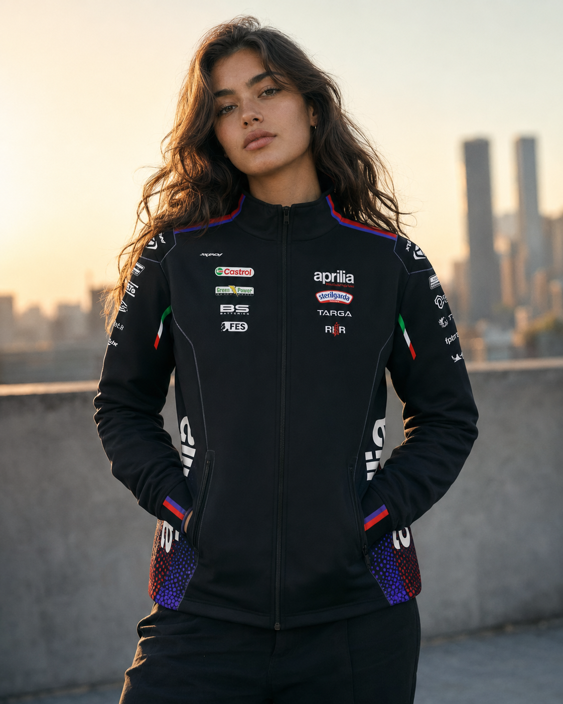 Aprilia Racing Team zip jakna s kapuljačom, replika 2026. muška IXON 