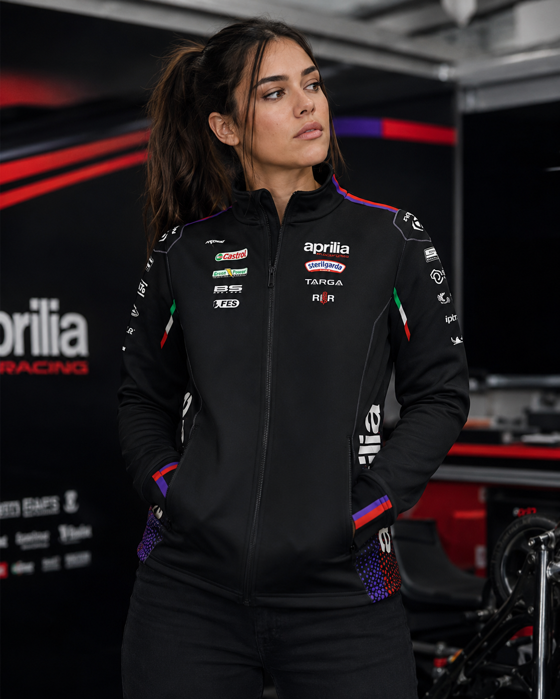 Aprilia Racing Team zip jakna s kapuljačom, replika 2026. muška IXON 