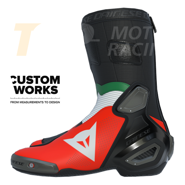 Dainese Axial 2 Air Racing i cestovne motociklističke čizme za muškarce | Italia Edition | Custom Works 