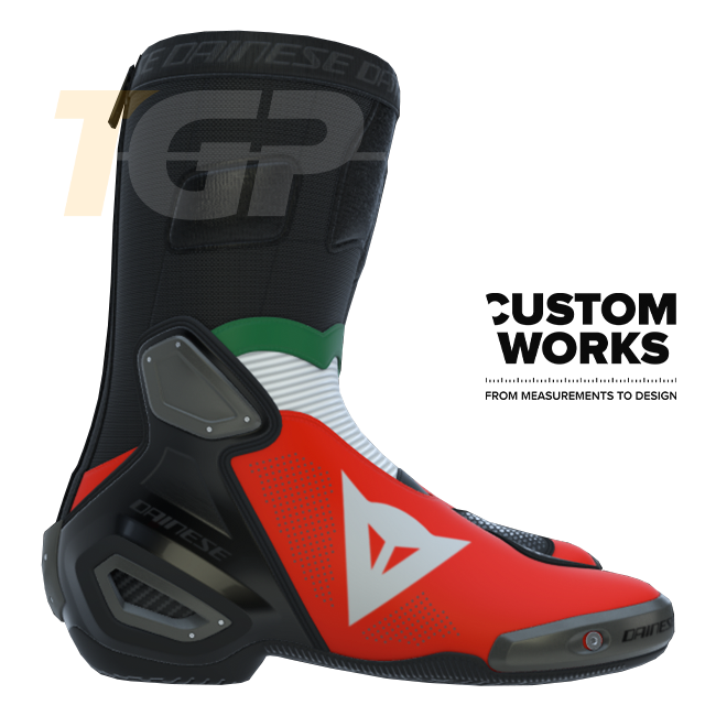Dainese Axial 2 Air Racing i cestovne motociklističke čizme za muškarce | Italia Edition | Custom Works 