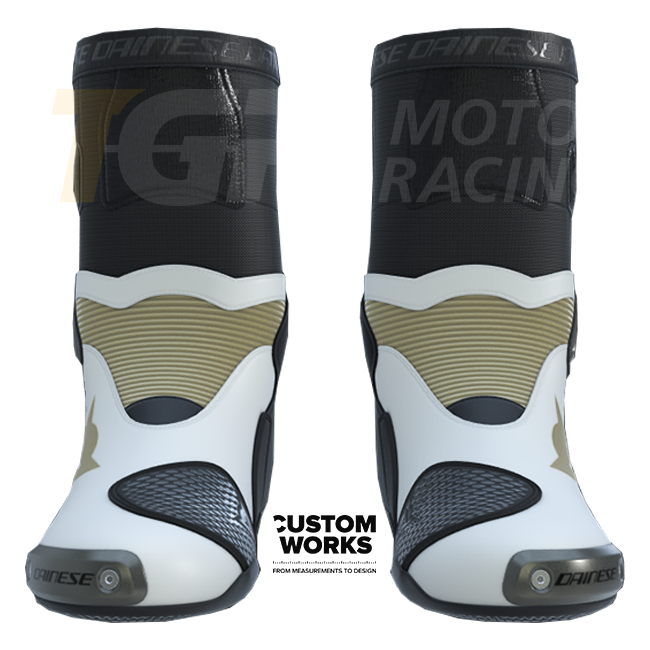 Dainese Axial 2 Racing i cestovne motociklističke čizme | Muškarci | biserno bijela / magnezij | Custom Works 