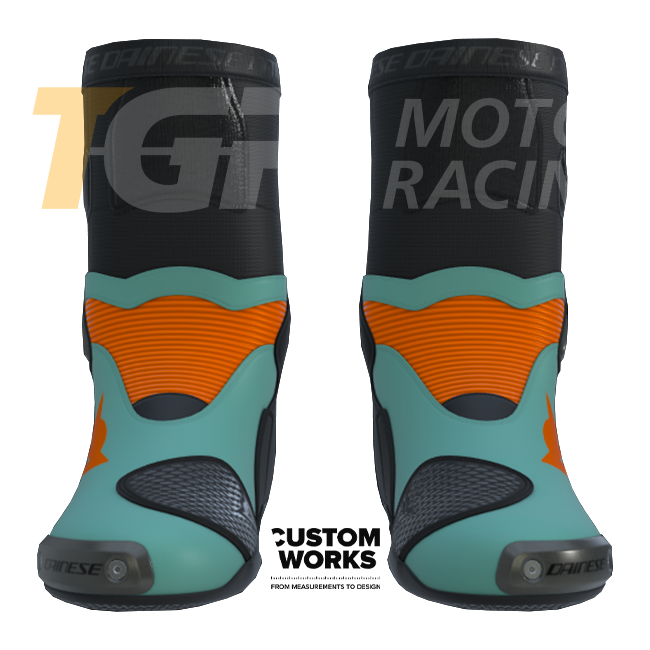 Dainese Axial 2 Racing i cestovne motociklističke čizme | Muškarci | Fluorot / Crno | Custom Works 