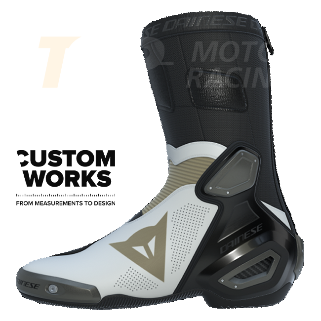 Dainese Axial 2 Air racing i cestovne motociklističke čizme | Muškarci | biserno bijela / magnezij | Custom Works 