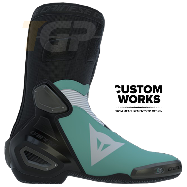 Dainese Axial 2 Racing i cestovne motociklističke čizme | Muške | Sardinia Sea plava / bijela | Custom Works 