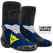 Dainese Axial 2 utrka i cestovne motociklističke čizme | Muškarci | Yamaha plava / bijela / fluo žuta | Custom Works 
