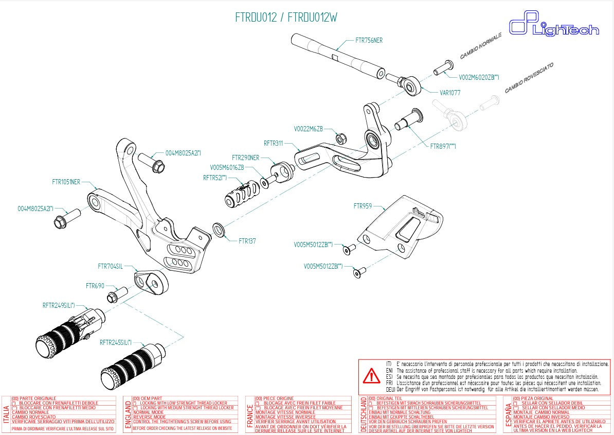 Sustav kočenja LighTech Ducati Panigale V4/S/R (18-24) FTRDU012/W 