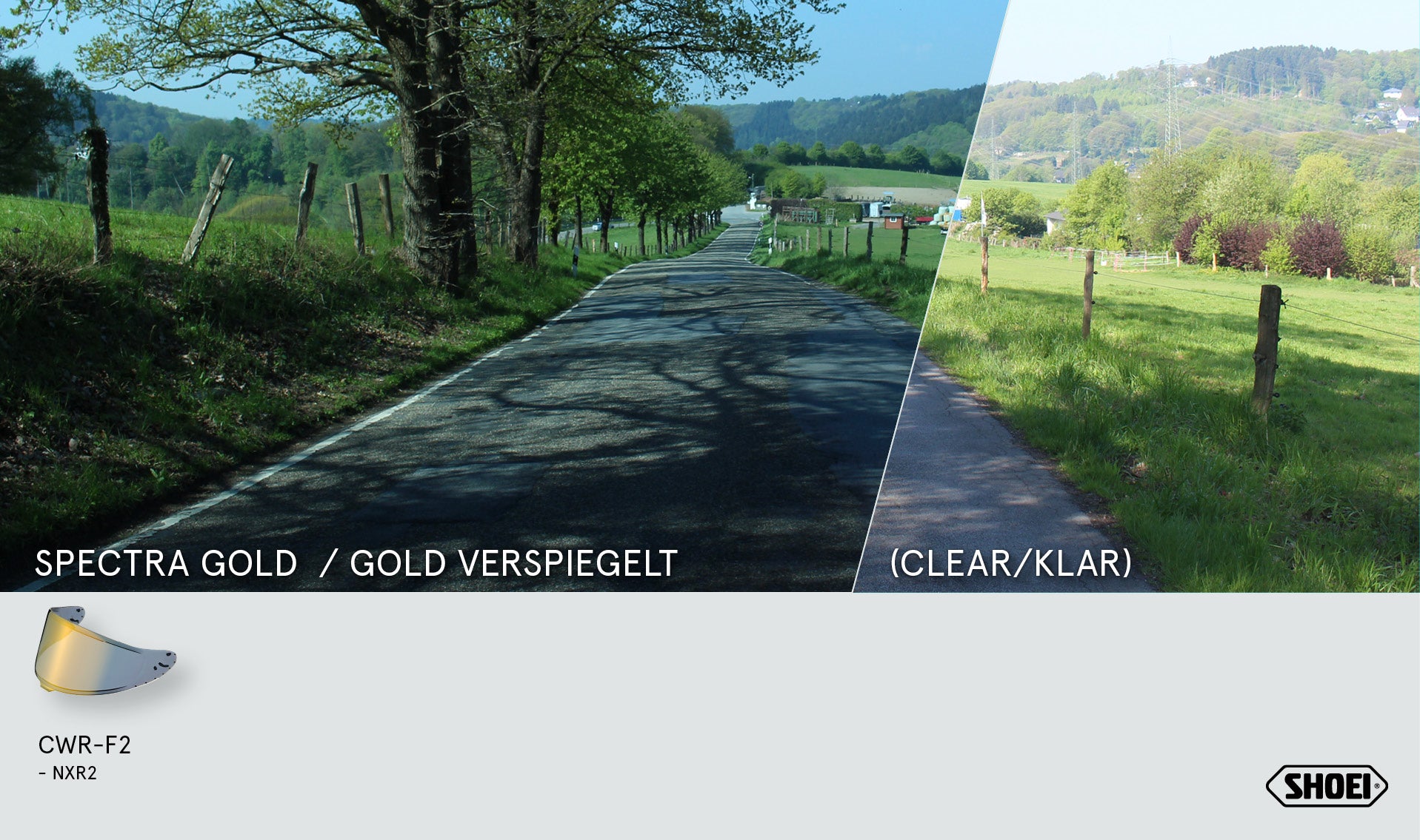 Shoei Vizir X-SPR PRO (CWR-F2PN) Zlatno Ogledalo 