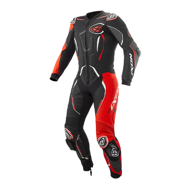 IXON Demonio kombinezon Kožno odijelo – Perforirano odijelo za utrke | Muškarci | Crveno/Crno/Bijelo 