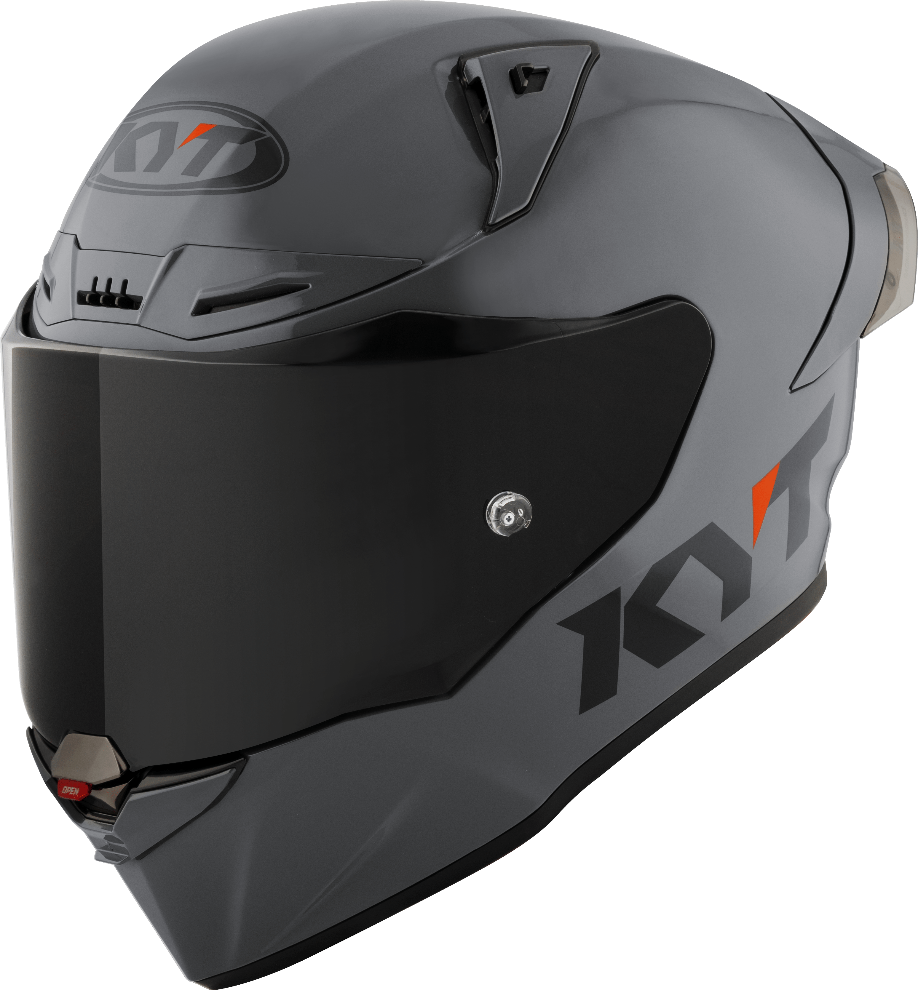 KYT R1R Racing kaciga Plain siva Y6R100W1 