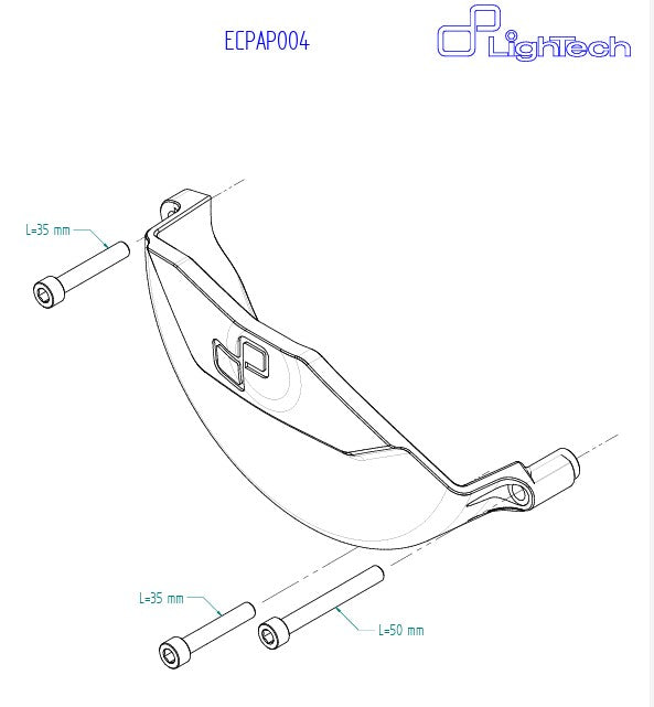 Aluminijski zaštitni poklopac za alternator LighTech Aprilia RS 660 (20-26) ECPAP004NER 
