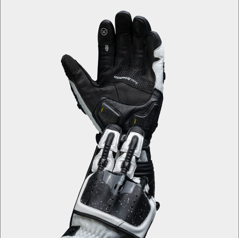 Knox Handroid MK5 racing kožne rukavice | Muške | Crno/Bijelo | 11769404101 