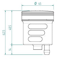 LighTech spremnik za ulje kočnica i spojke 30 cm³ – CNC aluminij, obojen | Univerzalni spremnik za motocikle 