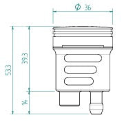 LighTech spremnik za ulje kočnice i spojke 16 cm³ – CNC aluminij, obojen | Univerzalni spremnik za motocikle 