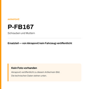 Akrapovic Schrauben und Muttern P-FB167 — Platzhalter, kein Herstellerfoto verfügbar