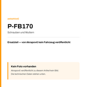 Akrapovic Schrauben und Muttern P-FB170 — Platzhalter, kein Herstellerfoto verfügbar