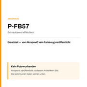 Akrapovic Schrauben und Muttern P-FB57 — Platzhalter, kein Herstellerfoto verfügbar