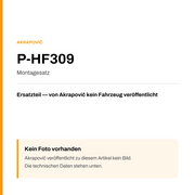 Akrapovic Montagesatz P-HF309 — Platzhalter, kein Herstellerfoto verfügbar