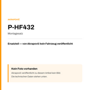 Akrapovic Montagesatz P-HF432 — Platzhalter, kein Herstellerfoto verfügbar
