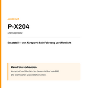 Akrapovic Montagesatz P-X204 — Platzhalter, kein Herstellerfoto verfügbar