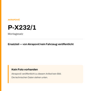 Akrapovic Montagesatz P-X232/1 — Platzhalter, kein Herstellerfoto verfügbar