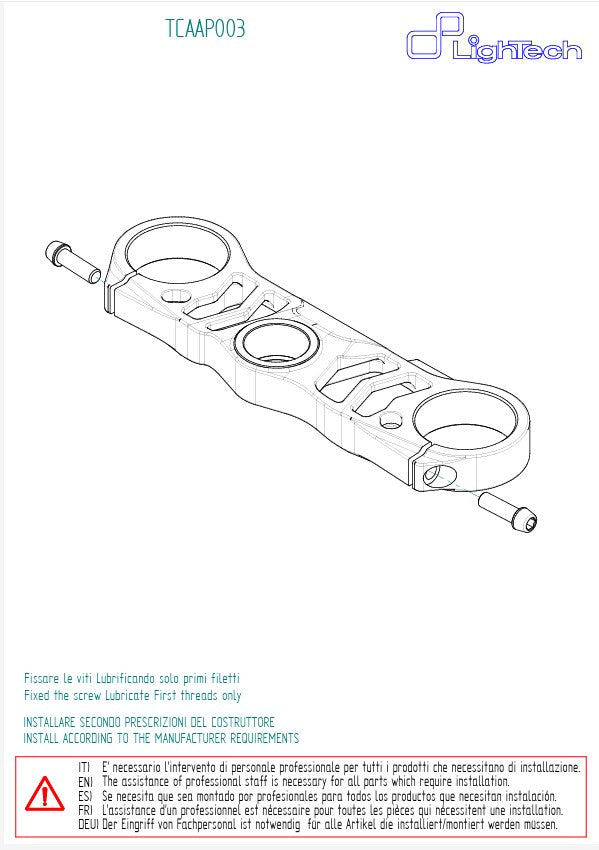 Gornja vilica LighTech Aprilia RSV4 RF (15-19) TCAAP003NER 