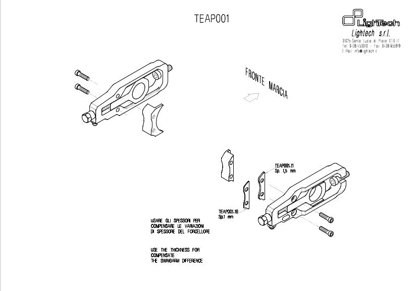 Kettenspanner LighTech Aprilia RSV4/Factory/R (09-14) TEAP001 