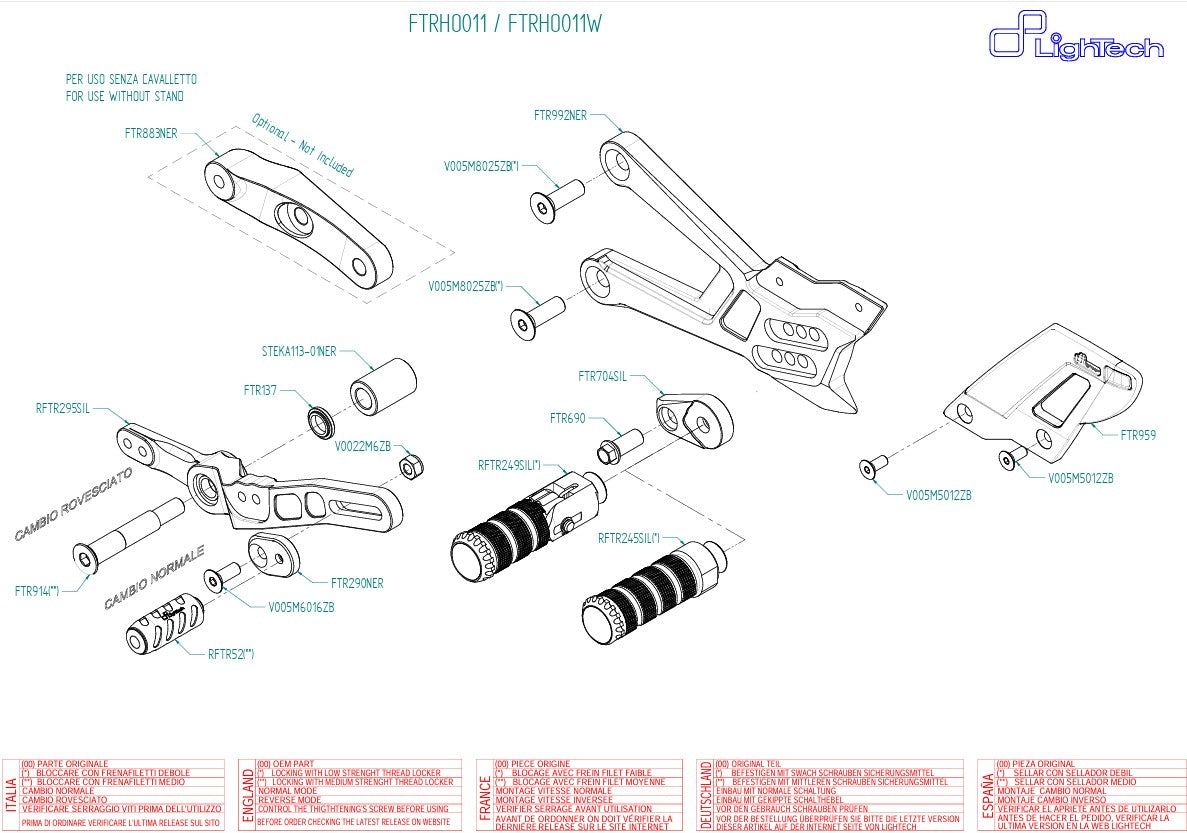 Sustav ispuha LighTech Honda CBR 1000 RR-R SC82 (20-26) FTRHO011/W 