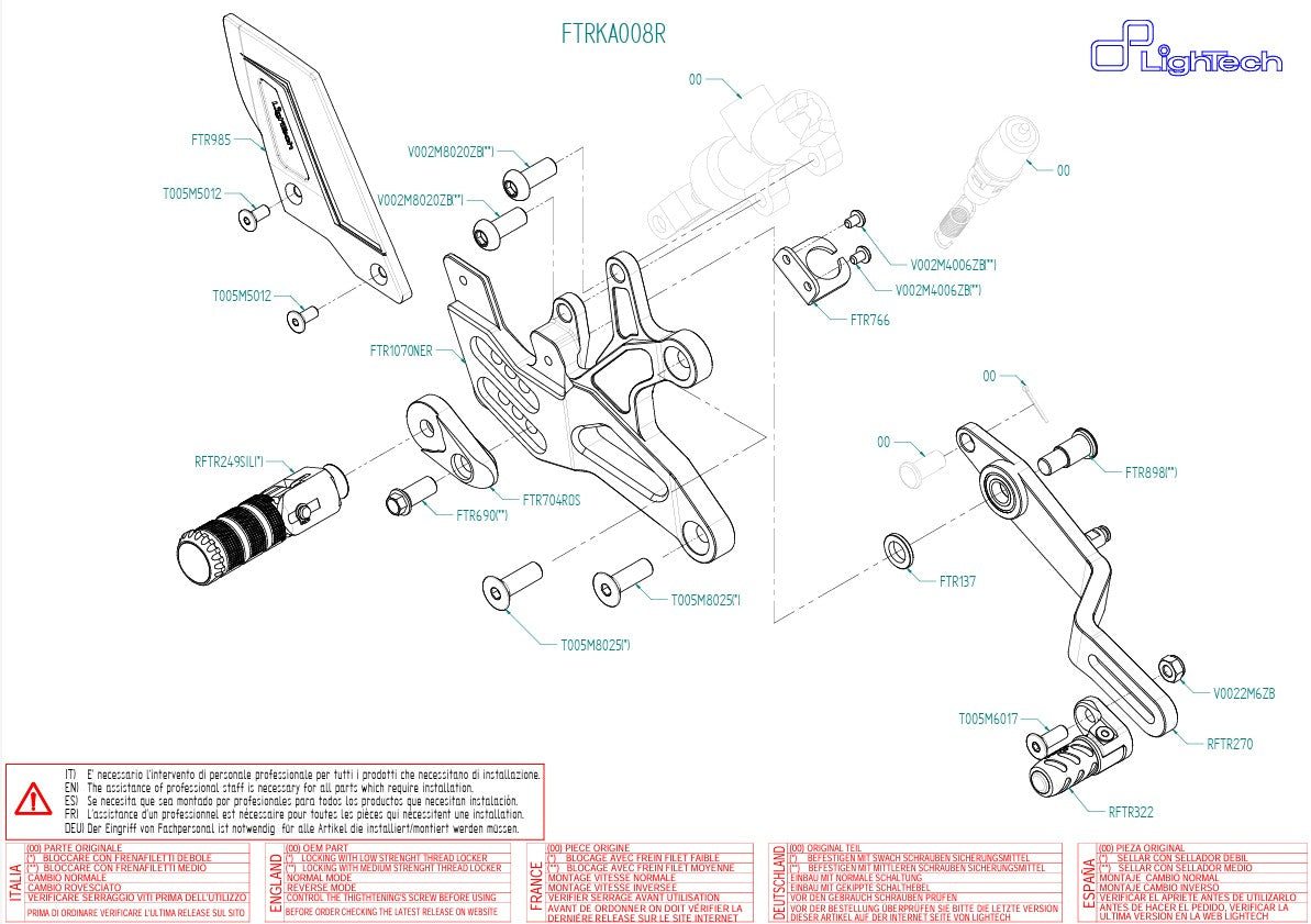 Sustav kočenja R LighTech Kawasaki ZX-6R/636/RR (05-26) FTRKA008R 