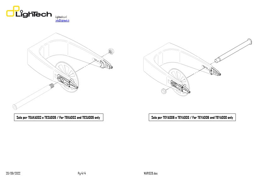 LighTech napinjač lanca BMW S1000RR K67 (19-26) TEBM003 