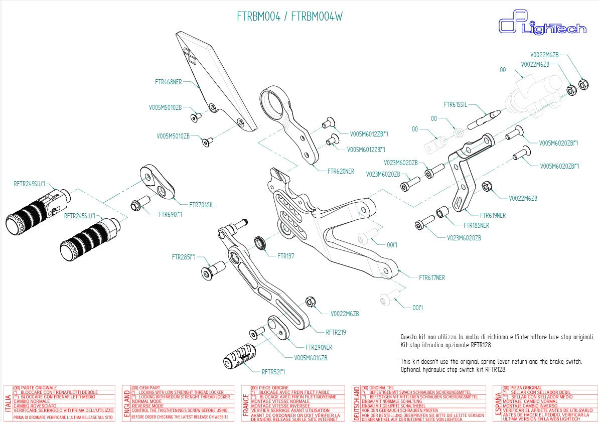 Sustav za upravljanje LighTech BMW S1000RR K46 (15-18) FTRBM004/W 