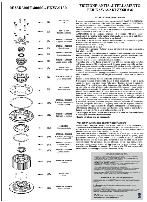 STM Anti-Hopping spojka Kawasaki ZX-6 R/636/RR (19-26) FKW-S130 