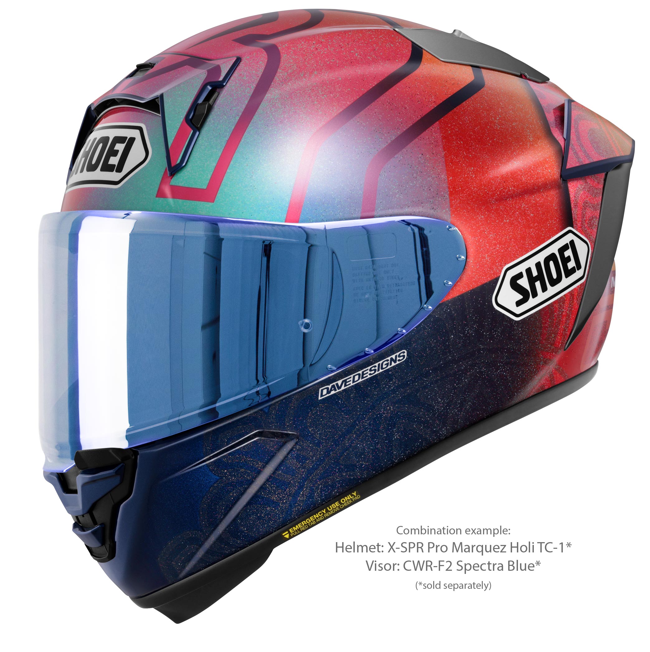 Shoei Vizir X-SPR PRO (CWR-F2PN) Plava Ogledalo 
