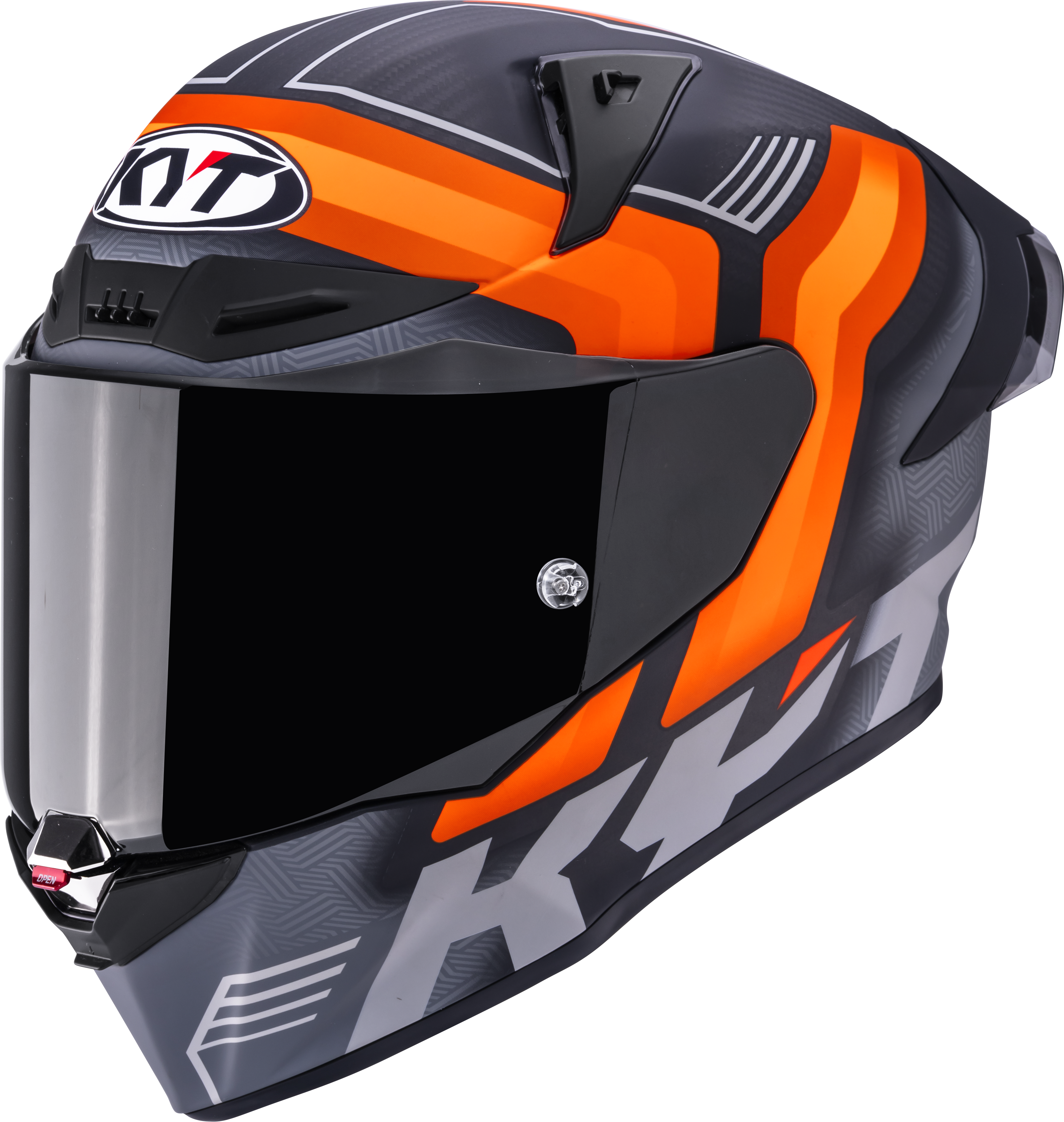 KYT R1R Racing kaciga Carbon Accelerator Matt Narančasta Y6R10001 