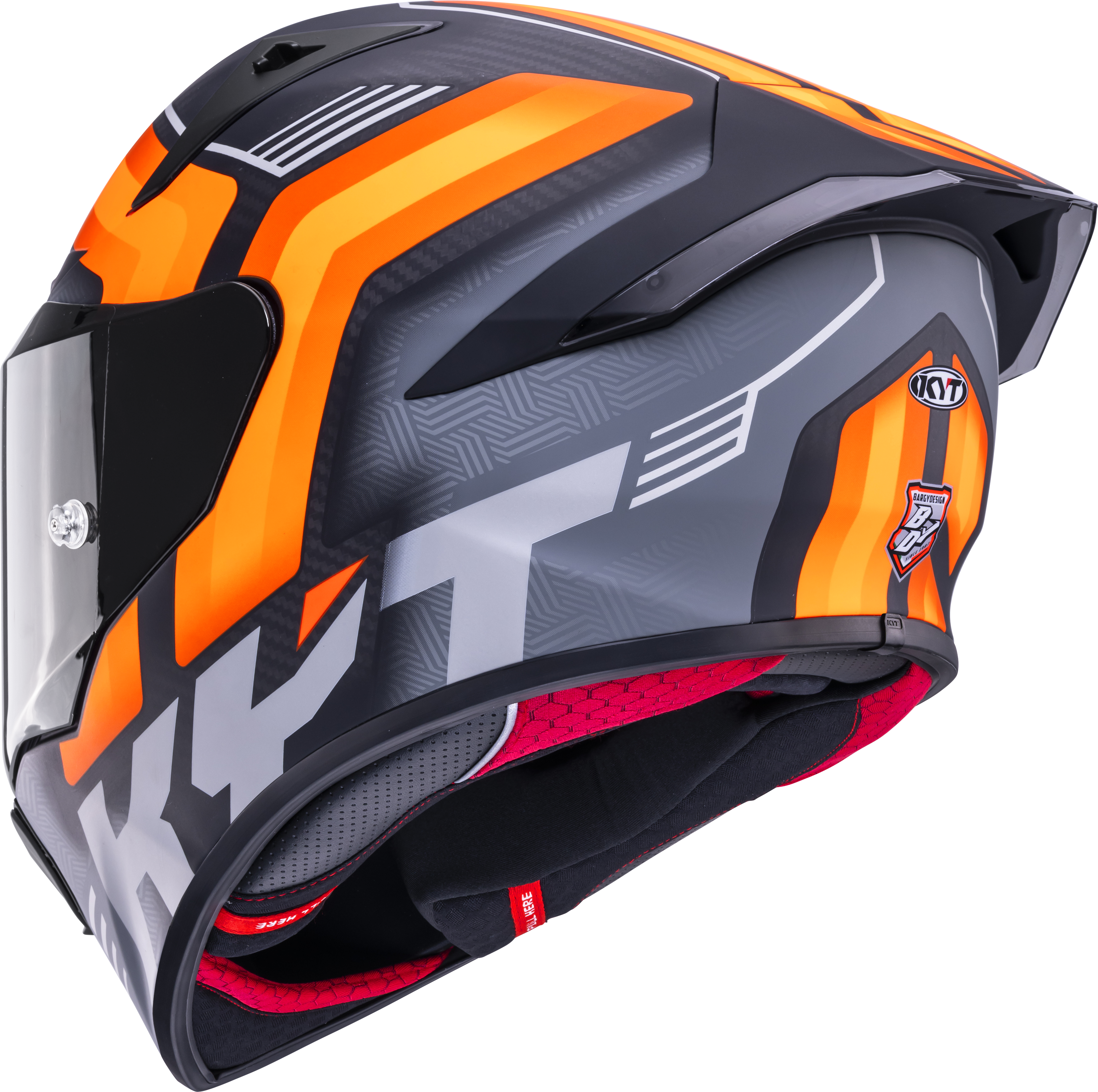 KYT R1R Racing kaciga Carbon Accelerator Matt Narančasta Y6R10001 