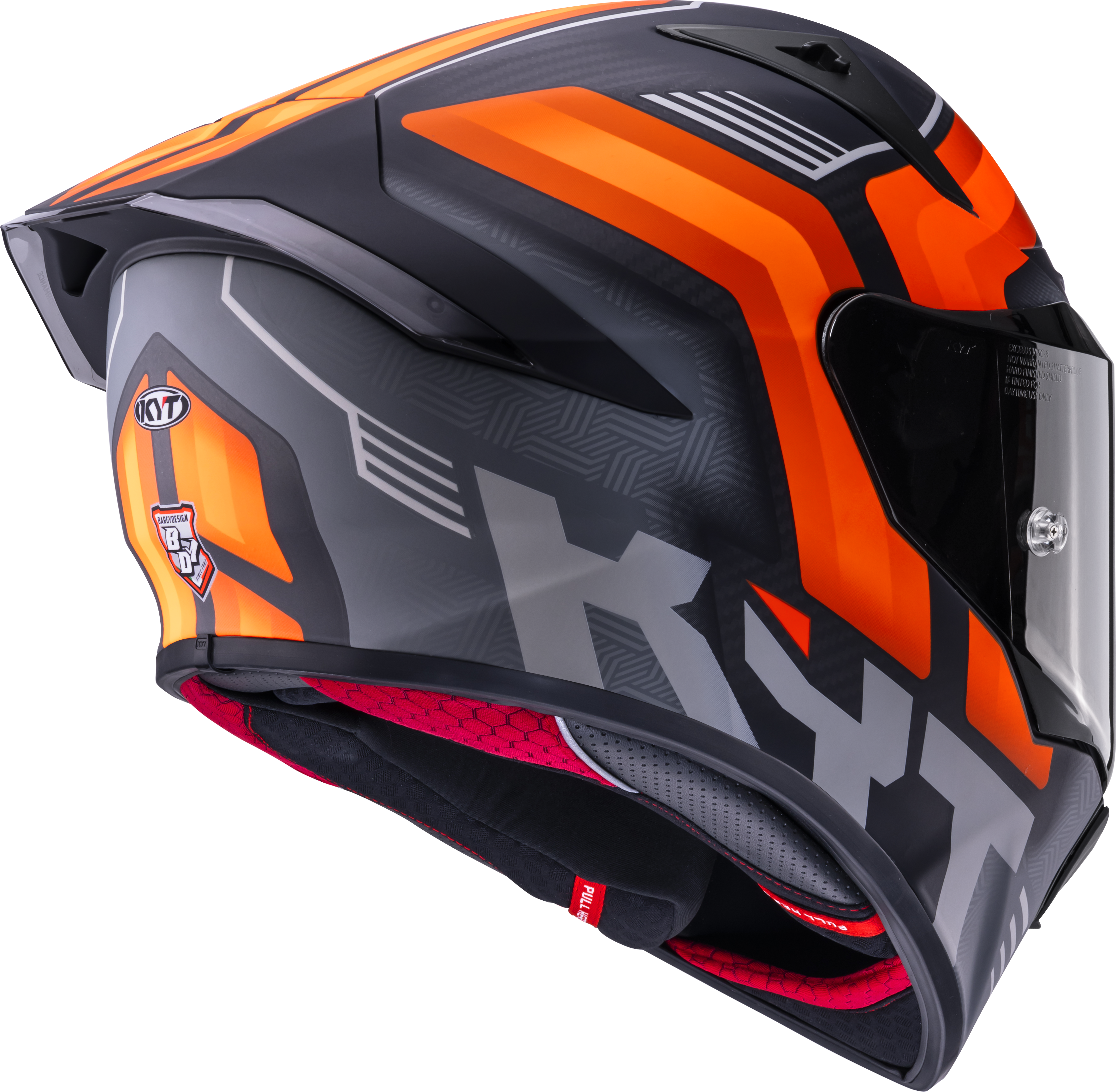 KYT R1R Racing kaciga Carbon Accelerator Matt Narančasta Y6R10001 