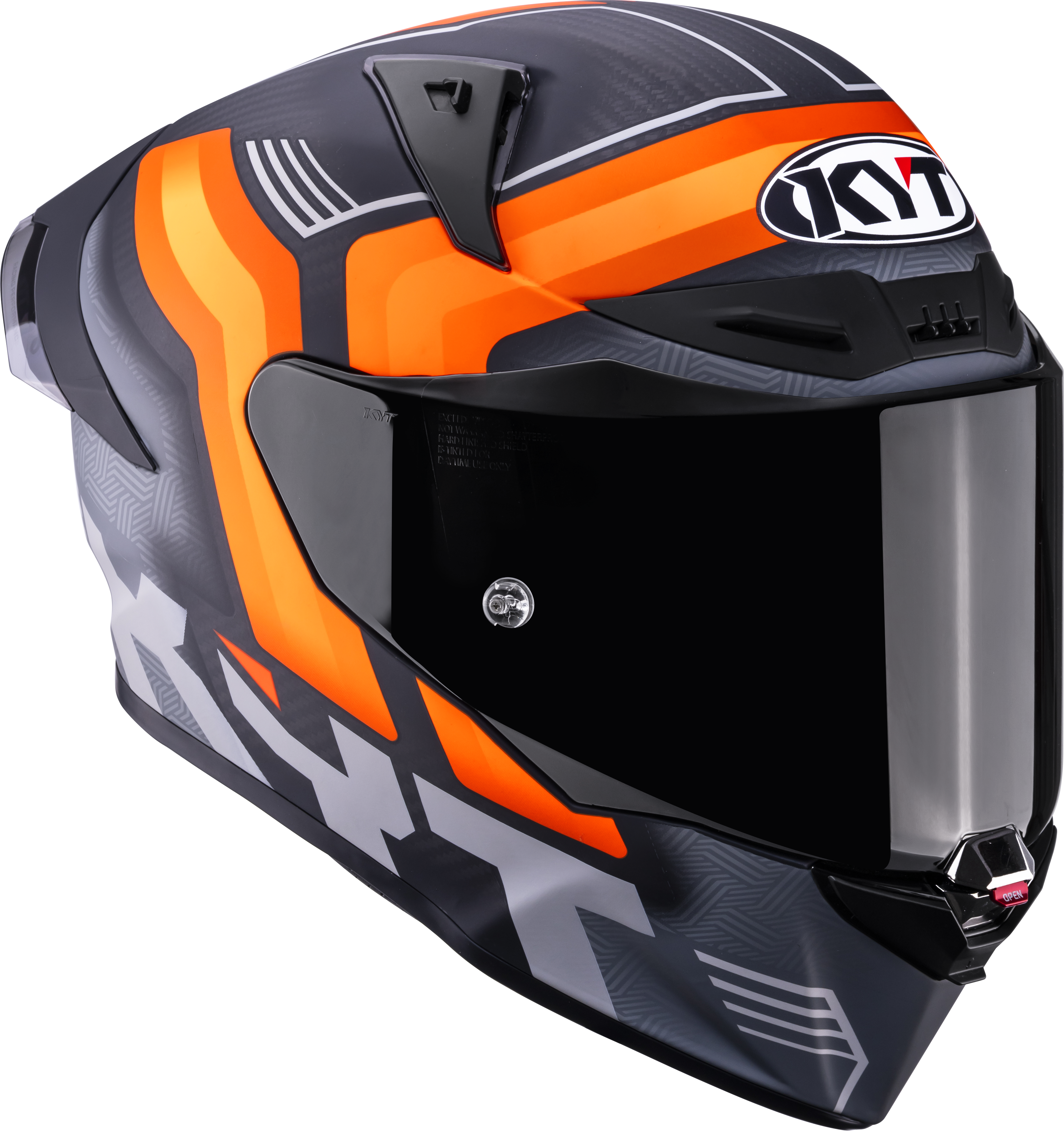 KYT R1R Racing kaciga Carbon Accelerator Matt Narančasta Y6R10001 