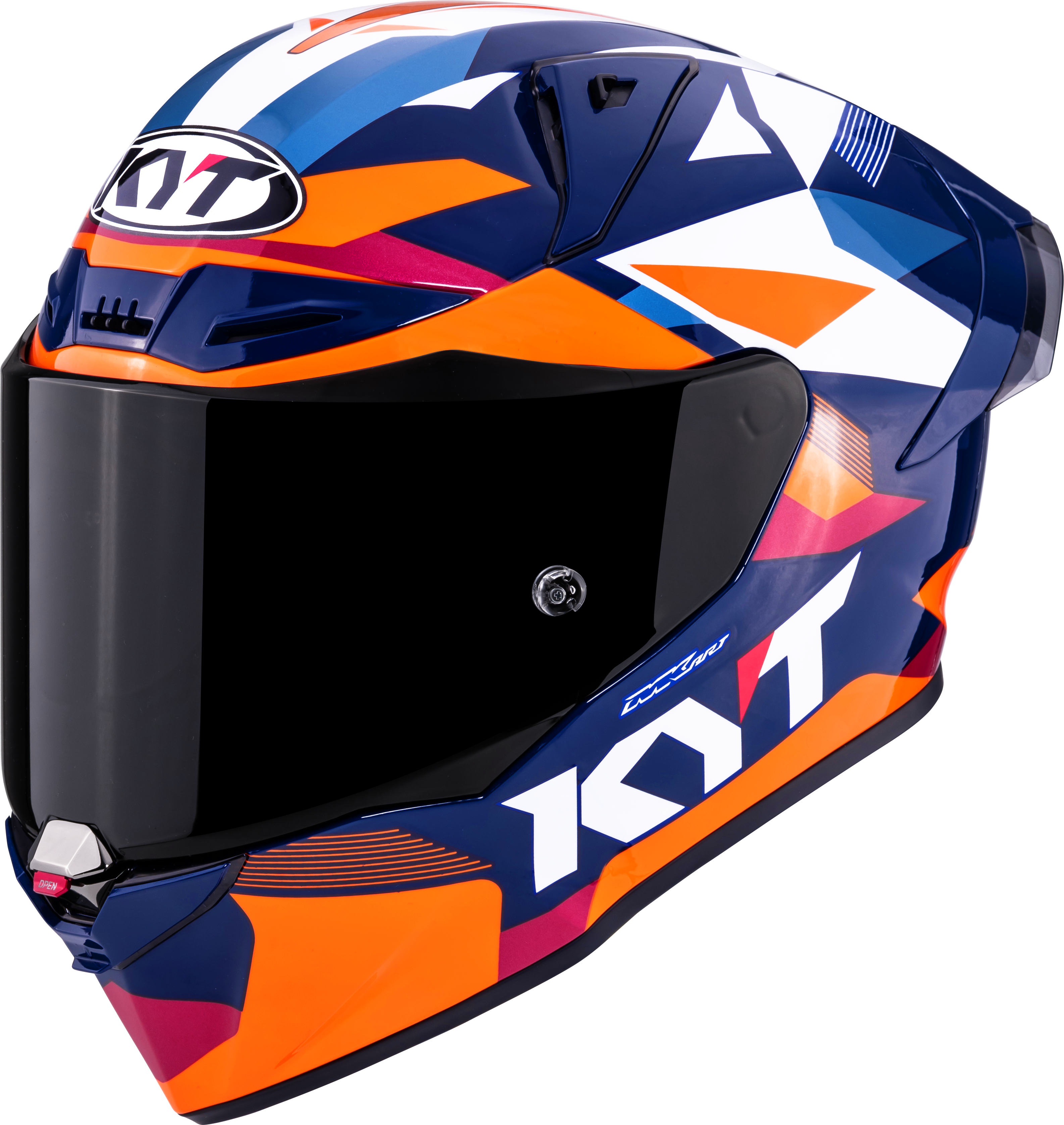 KYT R1R Racing kaciga Carbon Diamond plava / narančasta Y6R10006 