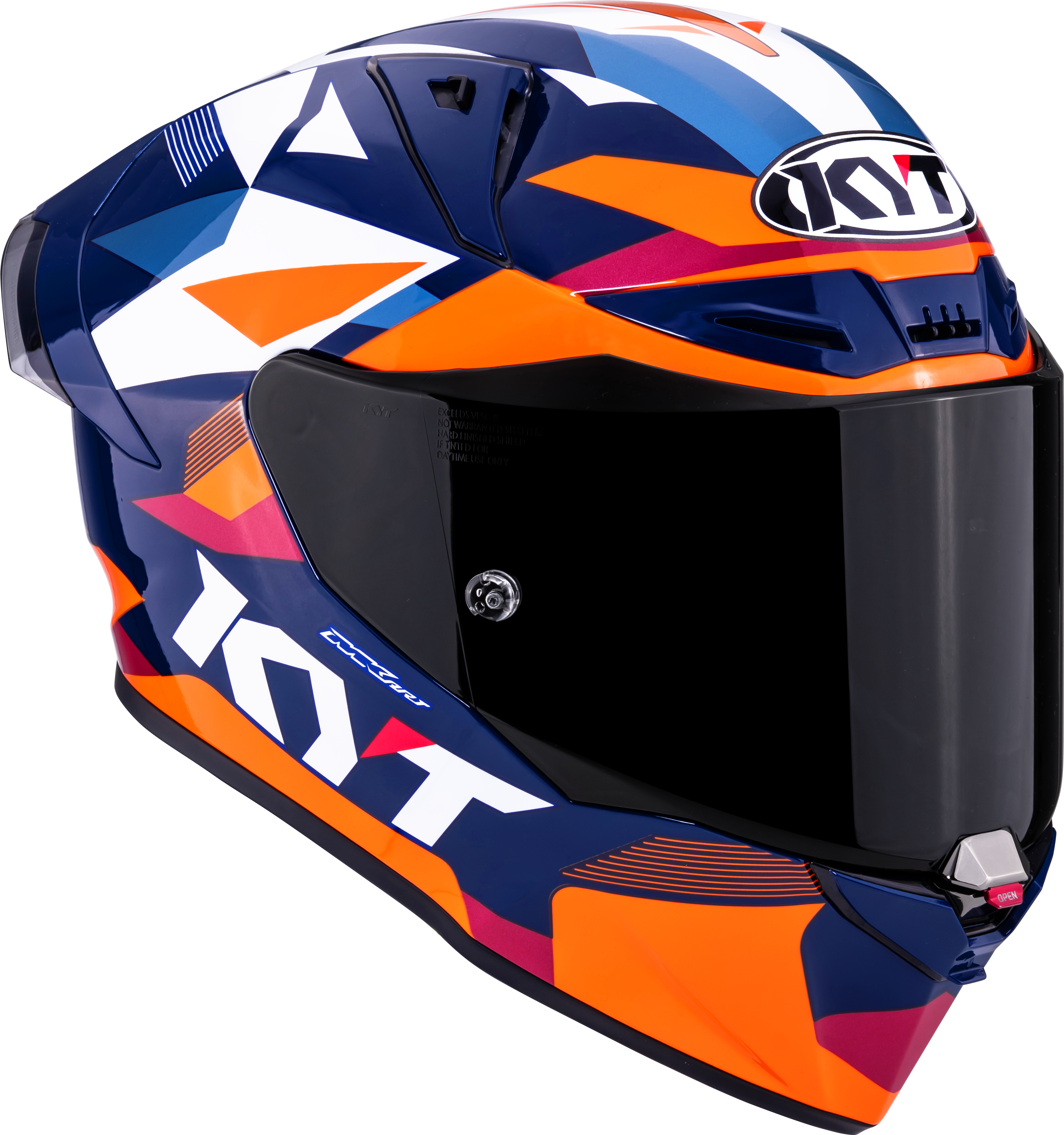 KYT R1R Racing kaciga Carbon Diamond plava / narančasta Y6R10006 