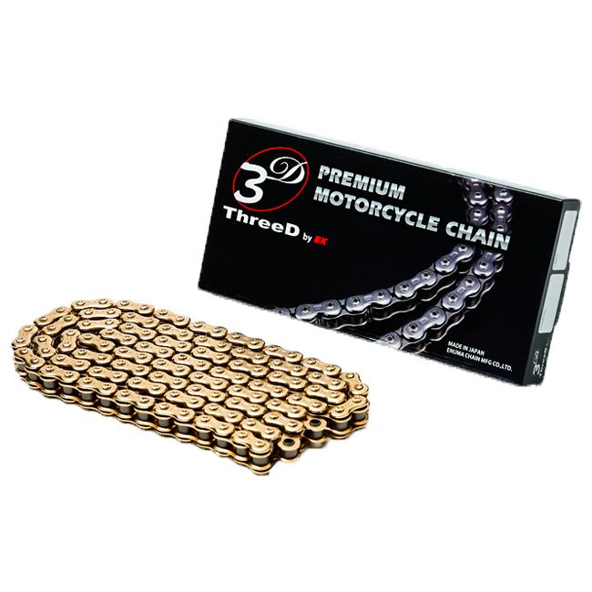 EK lanac 525 SPR/3D Zlatni/Zlatni NX-Prsten otvoren s zakovicom – 110 - 120 karika 