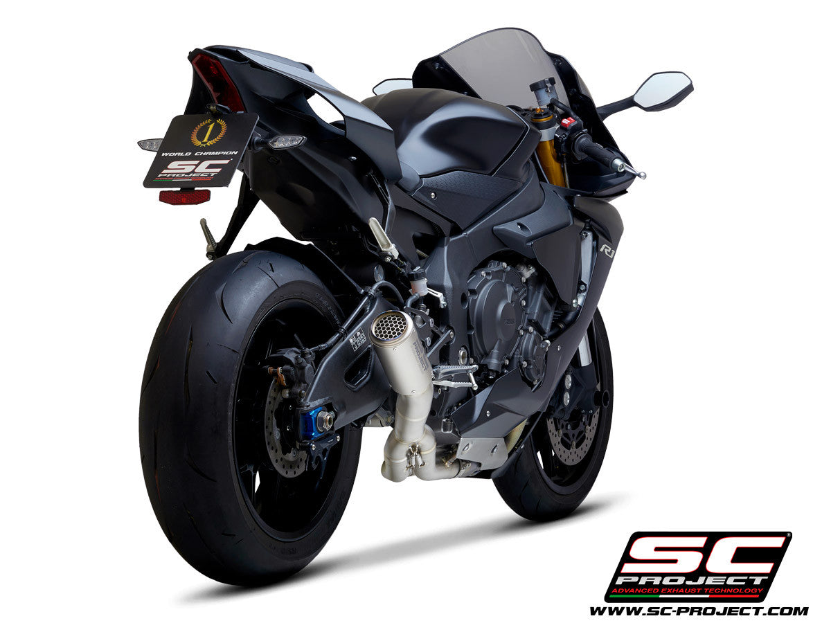 SC-Project Slip-On CR-T + KAT zamjenska cijev Yamaha YZF-R1/M RN49 (17-19) Y11B-DET36 