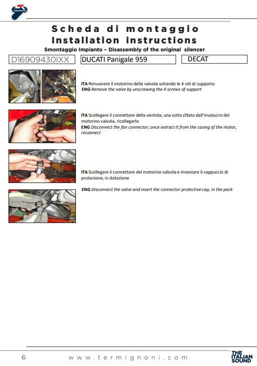 Termignoni Kat zamjensko cijevo za Ducati Panigale 959 (16-19) D16909430IXX 