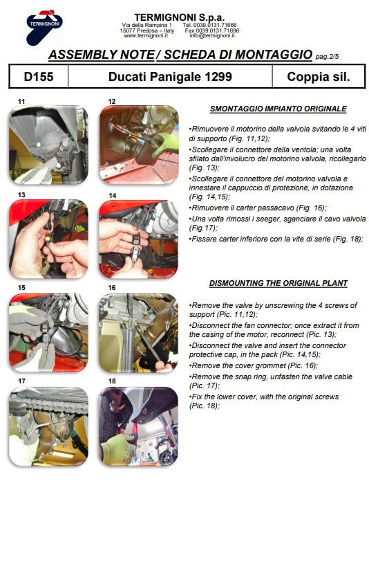 Termignoni Slip-On Kit Carbon Ducati Panigale 1199/R/S (12-17) D155102CPT+D155Y 