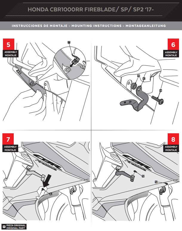 Puig Winglets Spoiler Downforce Honda CBR 1000 RR SC77 (17-19) 9729 