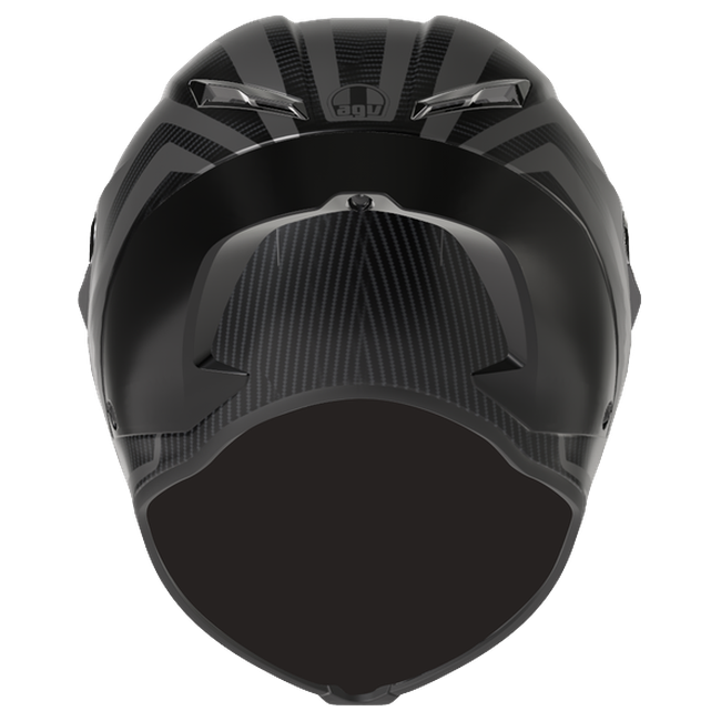 AGV Pista GP RR S Intrepido Matt Carbon/Schwarz/Silber Integral-Rennhelm, Heckansicht