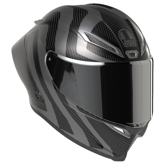 AGV Pista GP RR S Intrepido Matt Carbon/Schwarz/Silber Integral-Rennhelm, Dreiviertelansicht
