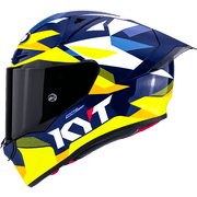 KYT R1R Racing kaciga Carbon Diamond Plava / Žuta Y6R10005 
