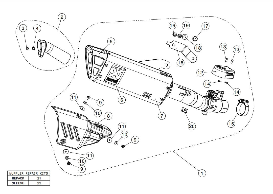 Akrapovic Slip-On Line (Titan) Yamaha YZF-R6 (08-26) S-Y6SO12-HAPT 